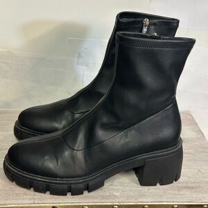 Steven New York Black Ankle Boots with Platform Sole size 8.5